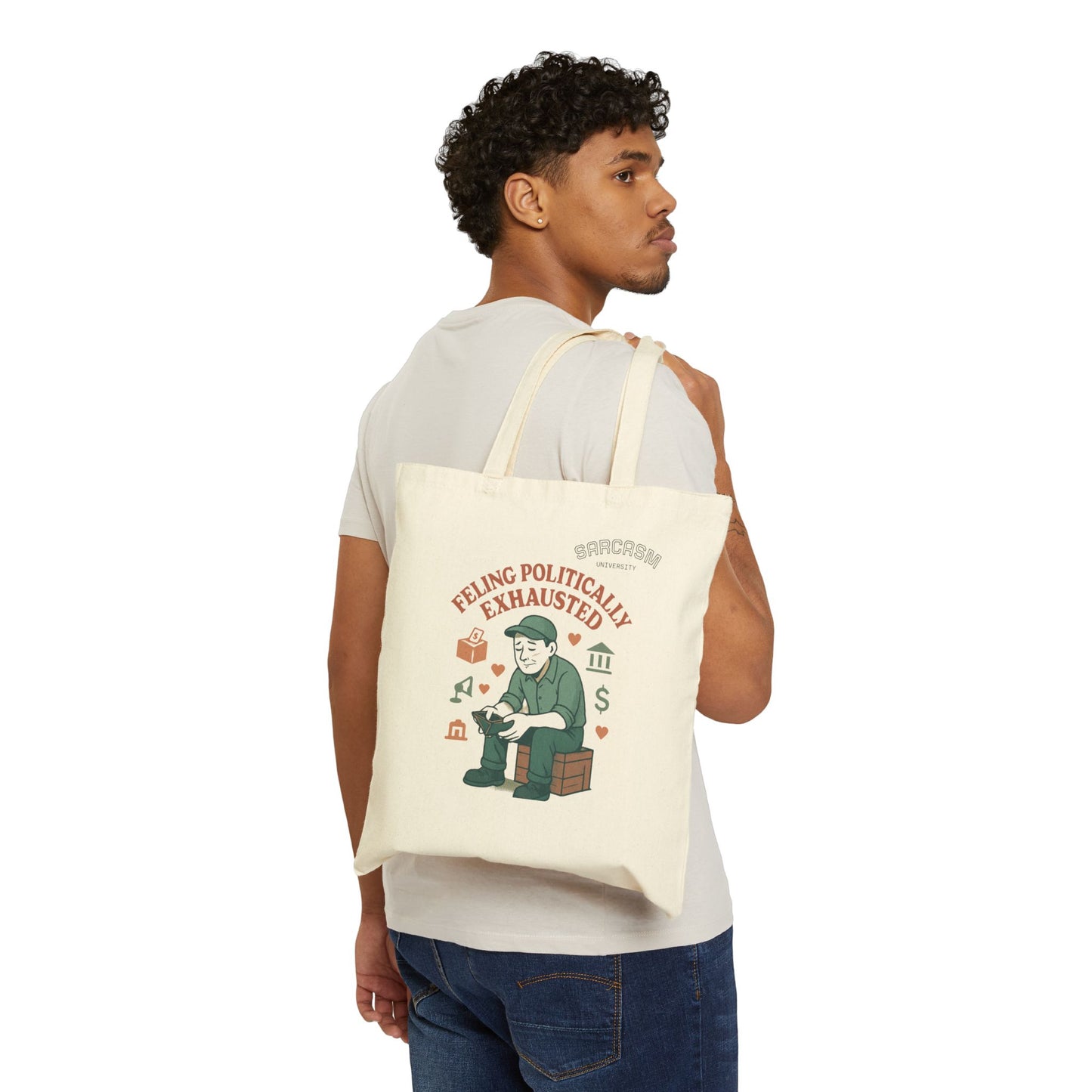 Tote Bag Sarcasm Political Exhaustion for Overworked Middle Class
