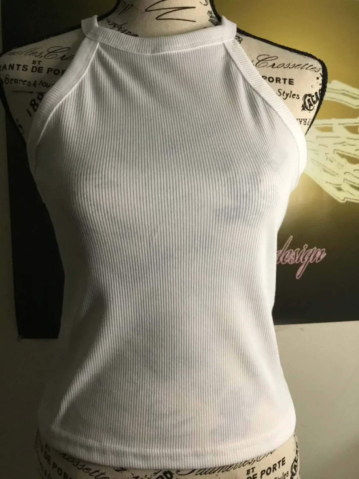 Multi-color Tank Tops: Round neck, Knitted, and breathable
